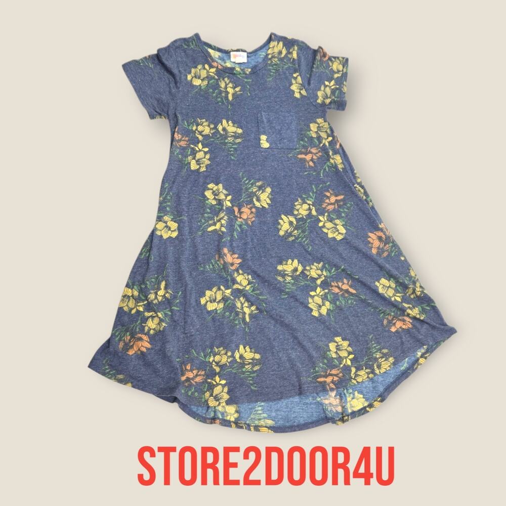 Lularoe Carly Dress Floral Print Women's Size XXS extra extra small
